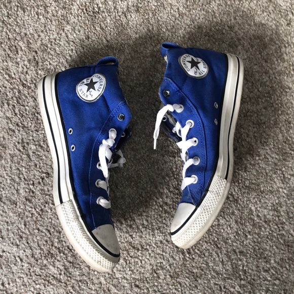 blue camo converse